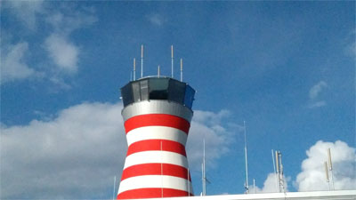 De toren van Lelystad Airport